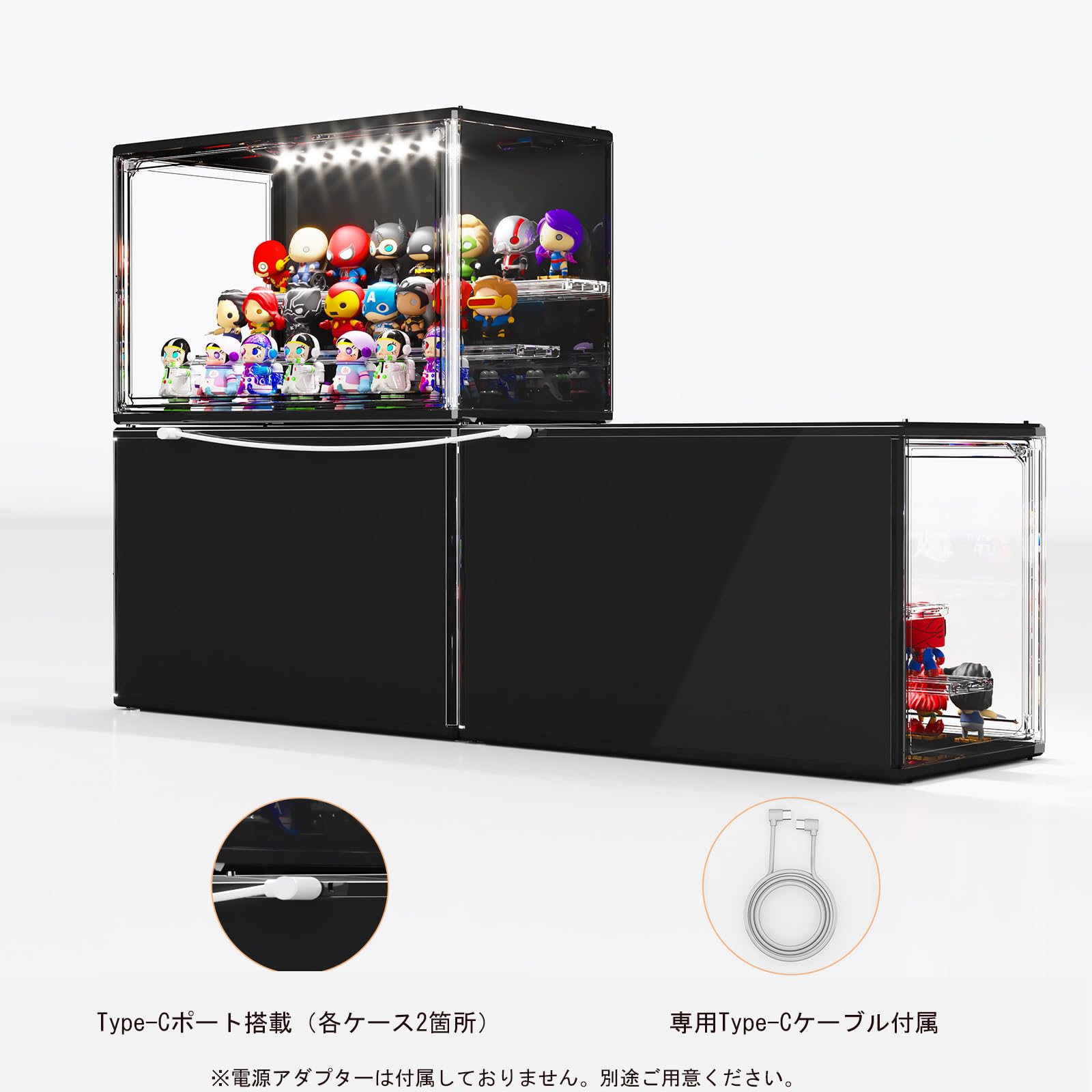 Amazon.co.jp: HOYOJA ディスプレイケース LEDライト付き フィギュア